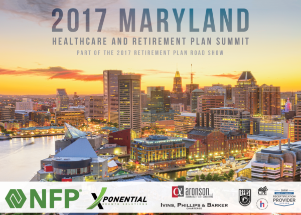 Promo for 2017 MD Fiduciary summit. MD skyline 